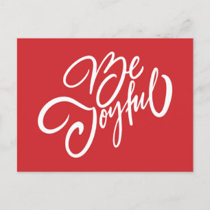 Carte Postale Elégant Be Joyful Holiday Design