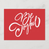 Carte Postale Elégant Be Joyful Holiday Design (Devant)