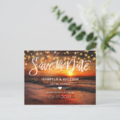 Carte Postale Elegant Beach Summer Wedding Save the Date (Debout devant)