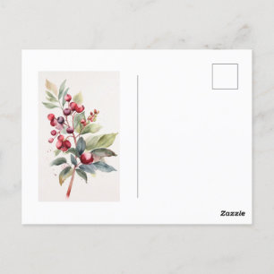 Carte Postale Elégant Berry aquarelle