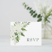 Carte Postale Elégant Blanc Orchidées Bohème Chic Wedding RSVP (Debout devant)