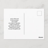 Carte Postale Elégant blanc sur gris - Merci élégant (Dos)