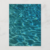 Carte Postale Elégant bleu eau turquoise motif vagues de lac océ (Devant)