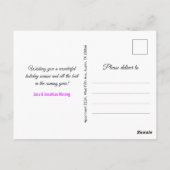 Carte Postale Elégant bleu violet marbre art Noël Nouvel An (Dos)