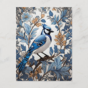 Carte Postale Elégant Blue Jay William Morris inspiré