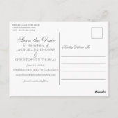 Carte Postale Elégant Blush rose Sage Floral Photo Enregistrer l (Dos)