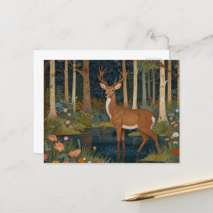 Carte Postale Elégant boho art chevreuil rustique