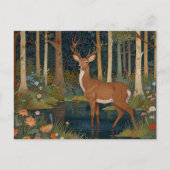 Carte Postale Elégant boho art chevreuil rustique (Devant)