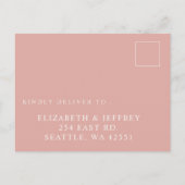 Carte Postale Élégant Boho été printemps Blush Floral RSVP (Dos)