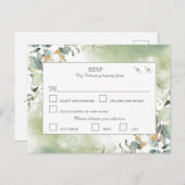 Carte Postale Elégant Botanique Eucalyptus Verdure RSVP (Devant / Derrière)