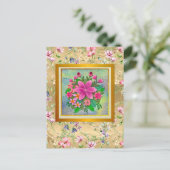 Carte Postale Elégant Bouquet de printemps botanique de fleurs d (Debout devant)