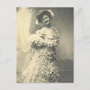Carte Postale Élégant cadeau photo nuptiale Vintage