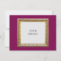 Elégant cadre photo personnel rouge et texte