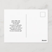 Carte Postale Elégant cavalier de Dressage sur Merci d'aquarelle (Dos)