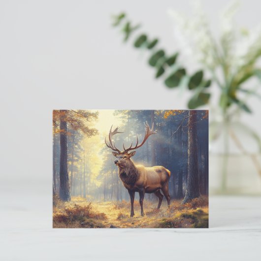 Carte Postale Élégant cerf-volant dans la forêt (Debout devant)