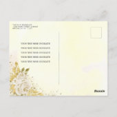 Carte Postale Elégant Champagne Floral Gold Tiara Quinceañera (Dos)