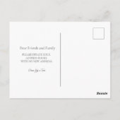 Carte Postale Élégant changement d'adresse | Faire-part de dépla (Dos)