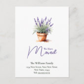 Carte Postale Élégant changement d'adresse | Faire-part de dépla (Devant)