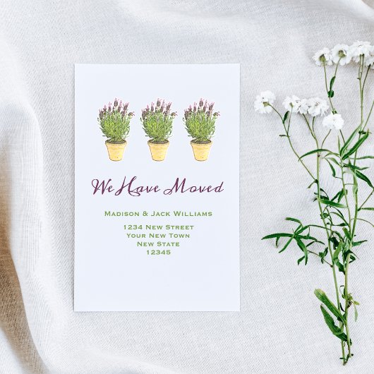 Carte Postale Élégant changement d'adresse | Faire-part de dépla