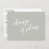 Carte Postale Élégant changement d'âge des plans Mariage reporté (Devant / Derrière)