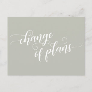 Carte Postale Élégant changement d'âge des plans Mariage reporté