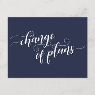 Carte Postale Élégant changement de plan de la marine Mariage re