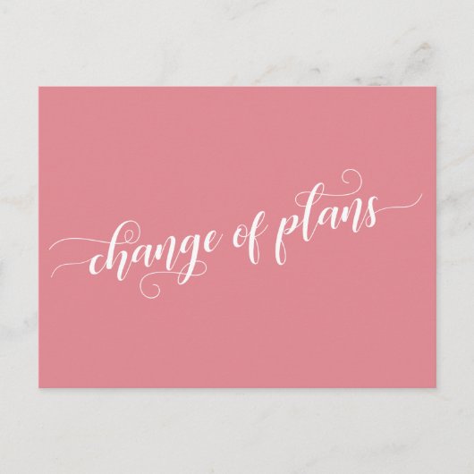 Carte Postale Élégant changement rose des plans reporter Mariage (Devant)