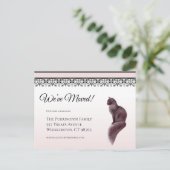 Carte Postale Élégant Chat We’ve Moved Pink Changement d’adresse (Debout devant)