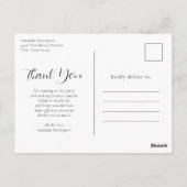 Carte Postale Élégant Cheval Blanc Bohème Floral Merci (Dos)