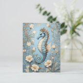 Carte Postale Élégant cheval de mer William Morris Inspiré (Debout devant)