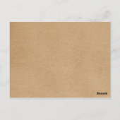 Carte Postale Élégant Chic Kraft Rustique Faire-Part de Date (Dos)
