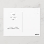 Carte Postale Élégant chic noir gris Joyeux Script de vacances (Dos)