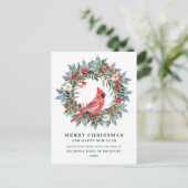 Carte Postale Elegant Christimas Wreath Salutation d'entreprise (Debout devant)