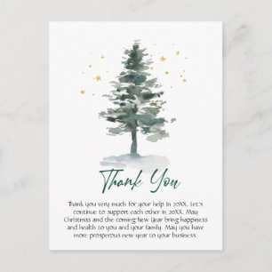 Carte Postale Elegant Christmas Corporate Thank You