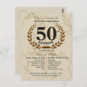 Carte Postale Elegant Class of 1976 50th High School Reunion (Devant / Derrière)