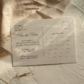 Carte Postale Elégant Classic Grey Enregistrer la date Mariage P