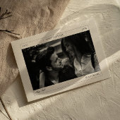 Carte Postale Elégant Classic Grey Enregistrer la date Mariage P