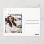 Carte Postale Élégant code QR de sauvegarde de la date de remise (Dos)
