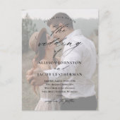 Carte Postale Élégant Code QR Photo Mariage (Devant)