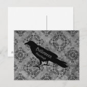 Carte Postale Elégant corbeau salut (Devant / Derrière)