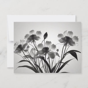 Carte Postale Élégant Cosmos Fleurs en Fleur