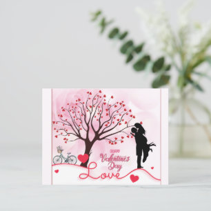 Carte Postale Elegant Couple Lover Valentine's Day