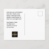 Carte Postale Élégant Coupon d'or noir moderne rabais (Dos)