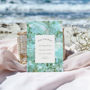 Carte Postale Elégant cristal de verre de mer Enregistrer la dat