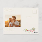 Carte Postale élégant dainty arche florale printemps photo de ma (Dos)