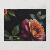 Carte Postale Elegant dark floral Bridal shower (Dos)