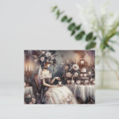 Carte Postale Elegant Dark Moody Bridal Tea Party (Debout devant)