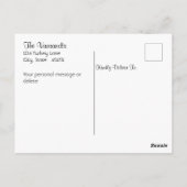 Carte Postale Élégant déjeuner d'action de grâces Citrouille (Dos)