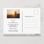 Carte Postale Elegant dentelle 2 Photo Je FAIS Fiançailles Invit (Dos)