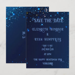 Carte Postale Elégant design vert étincelant pour Mariage